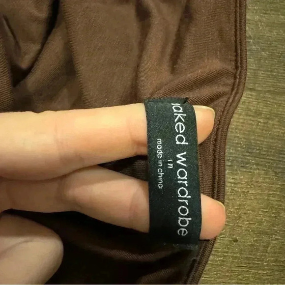 NWOT NAKED WARDROBE BROWN SKIRT  M - Picture 5 of 5